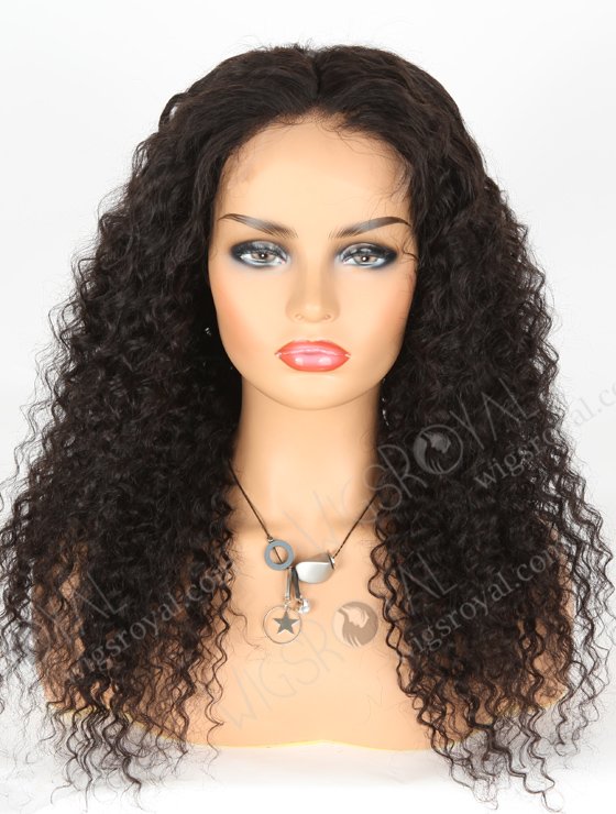 In Stock Indian Remy Hair 22" Deep Wave Natural Color 5"×5" HD Lace Closure Wig CW-01006