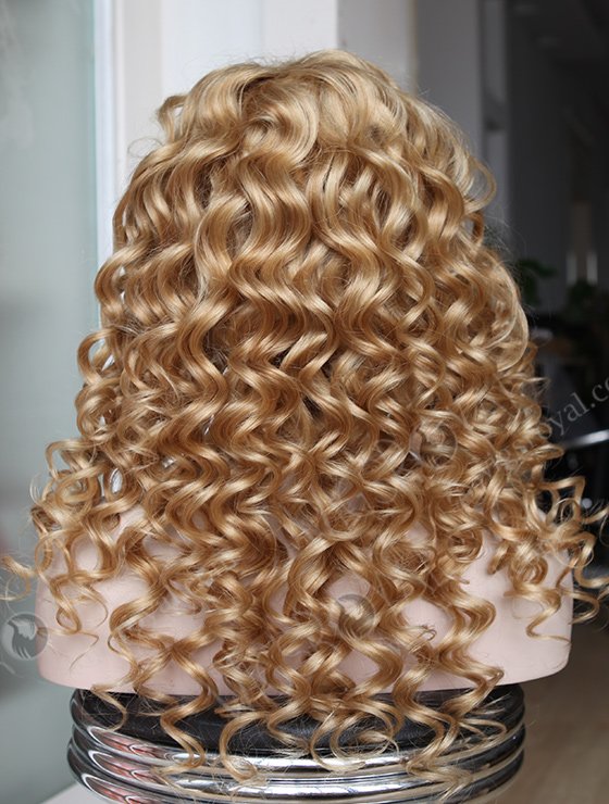 Virgin European Hair Blonde Curly Wig WR-LW-083-3513