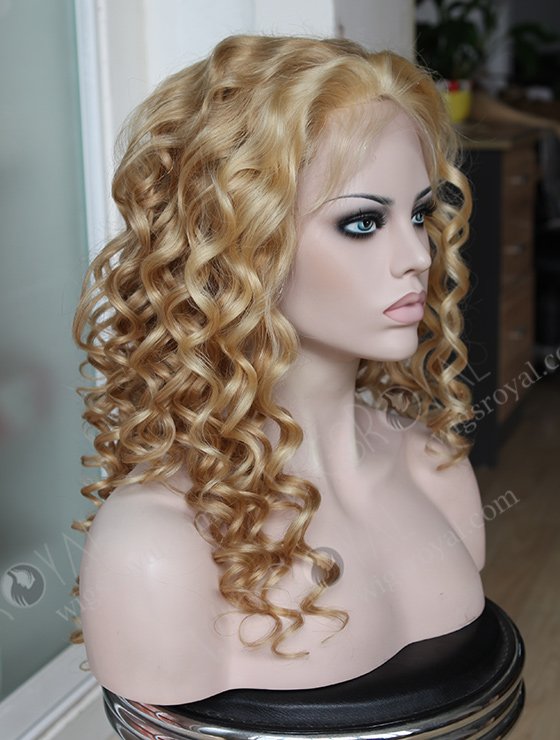 Virgin European Hair Blonde Curly Wig WR-LW-083-3512