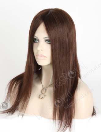 In Stock European Virgin Hair 16" Straight 2a# Color Lace Front Silk Top Glueless Wig GLL-08009