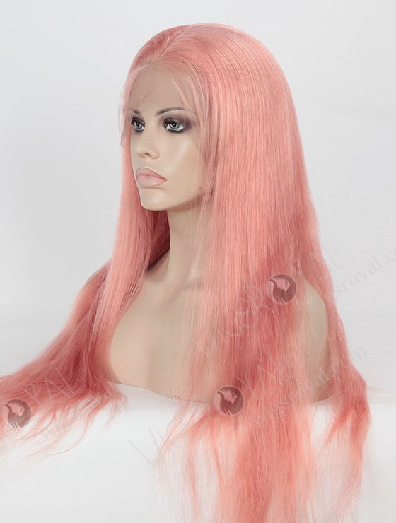 Silky Straight Long Pink Color Peruvian Virgin Hair Wigs WR-LW-100-4098