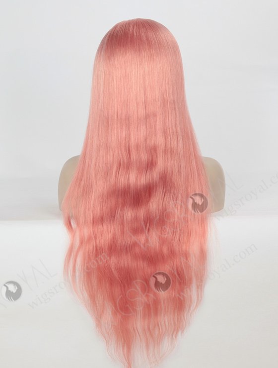 Silky Straight Long Pink Color Peruvian Virgin Hair Wigs WR-LW-100-4104