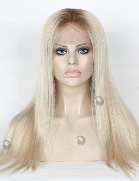 Silky Straight 20'' T9#/White Ombre Color Peruvian Virgin Hair Wigs WR-LW-112