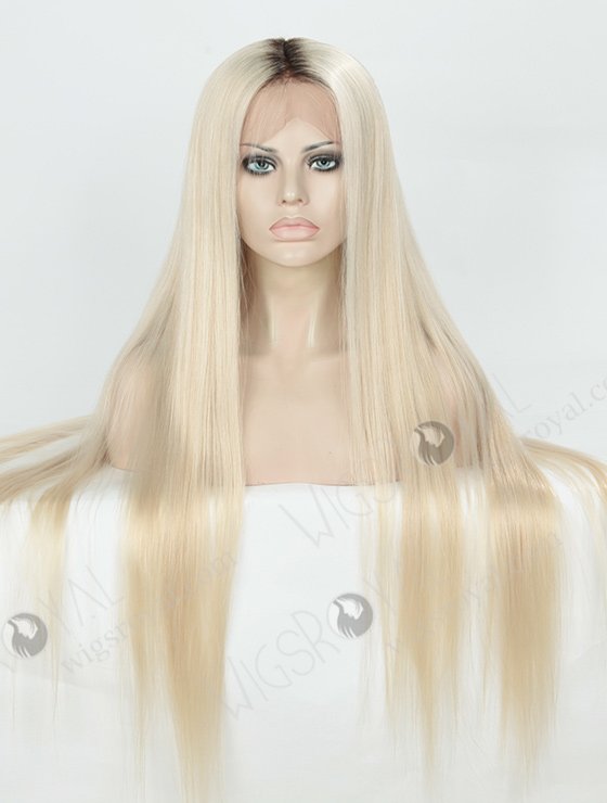 Silky Straight Long T Natural/White Color European Virgin Hair Wigs WR-LW-104-4136