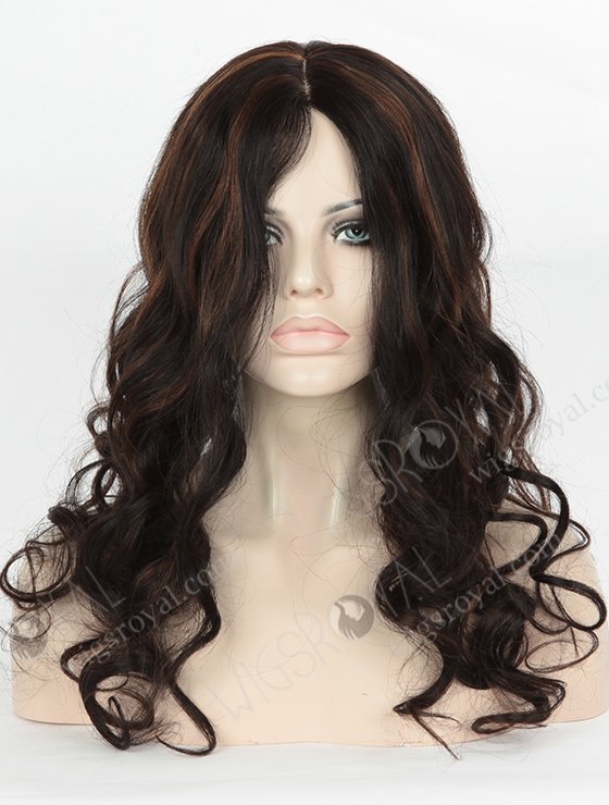 Silky Straight 22'' Long 1b# Highlight 4# And 6# Color European Virgin Hair Wigs WR-LW-107-4163
