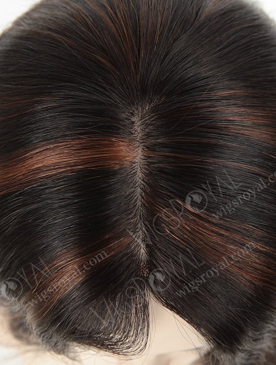 Silky Straight 22'' Long 1b# Highlight 4# And 6# Color European Virgin Hair Wigs WR-LW-107-4168