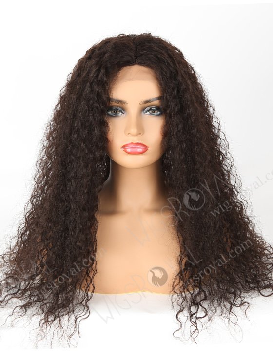 In Stock Indian Remy Hair 22" Loose Curl 18mm Natural Color Silk Top Full Lace Wig STW-079-3856