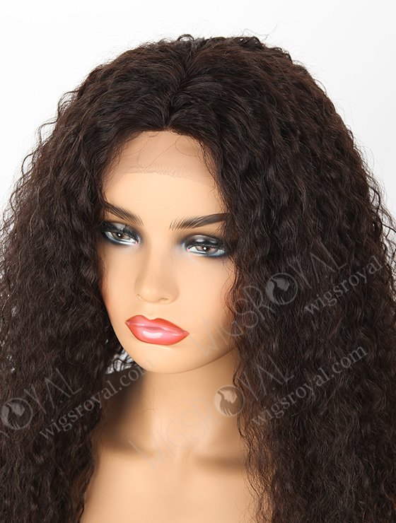 In Stock Indian Remy Hair 22" Loose Curl 18mm Natural Color Silk Top Full Lace Wig STW-079-3857