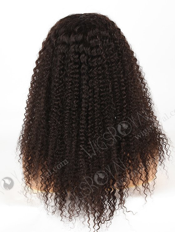 In Stock Indian Remy Hair 18" Kinky Curl Natural Color Silk Top Full Lace Wig STW-078-3800