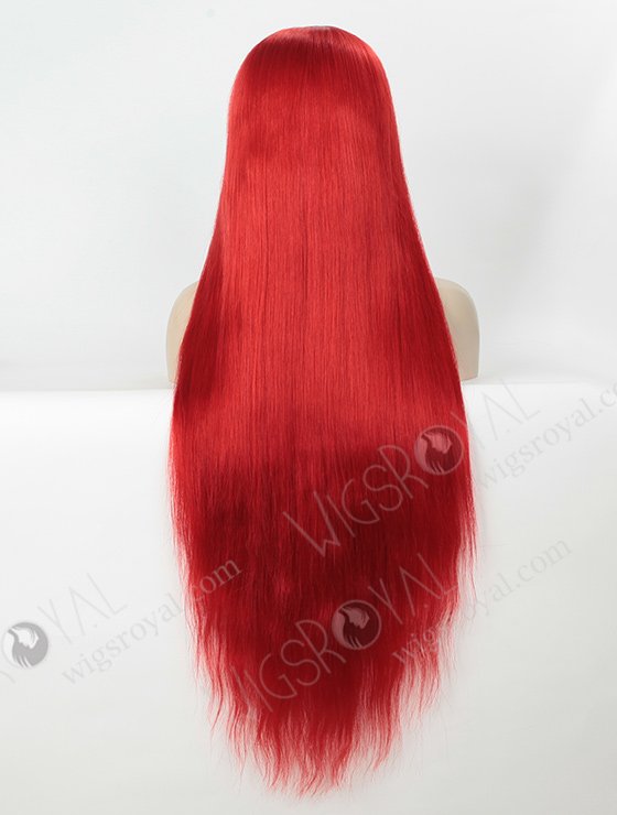 Silky Straight Long Red Color European Virgin Hair Wigs WR-LW-102-4121