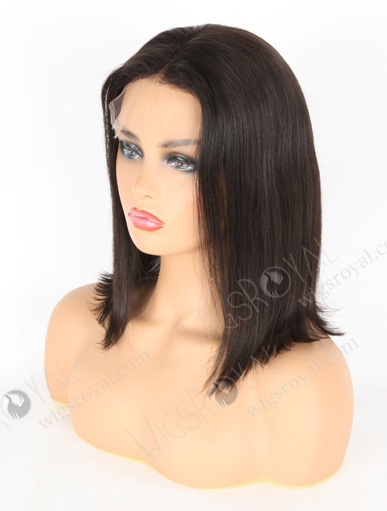 In Stock Indian Remy Hair 12" Bob Straight Natural Color 5"×5" HD Lace Closure Wig CW-01023-3713
