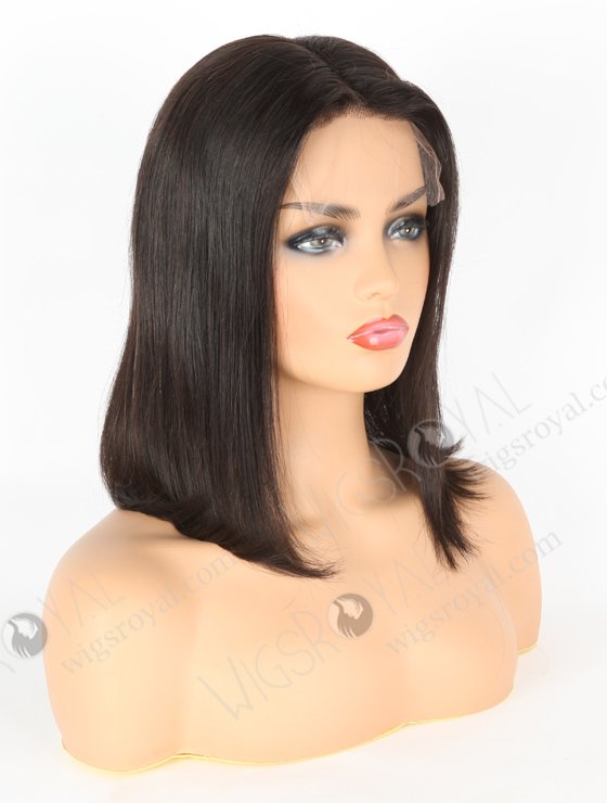In Stock Indian Remy Hair 12" Bob Straight Natural Color 5"×5" HD Lace Closure Wig CW-01023-3716