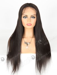 In Stock Indian Remy Hair 22" Straight Natural Color 5"×5" HD Lace Closure Wig CW-01019
