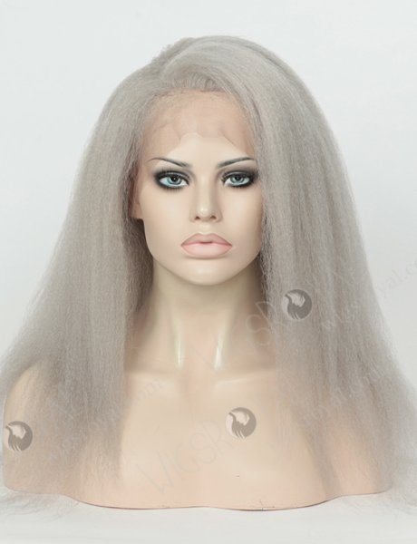 Grey Color Brazilian Virgin Human Hair Lace Wigs WR-LW-094