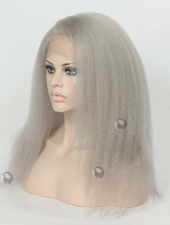 Grey Color Brazilian Virgin Human Hair Lace Wigs WR-LW-094-4026
