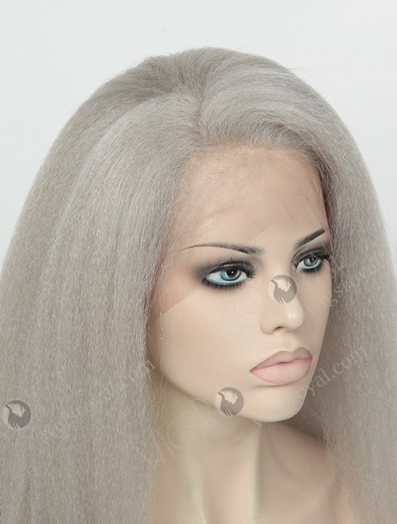 Grey Color Brazilian Virgin Human Hair Lace Wigs WR-LW-094-4028