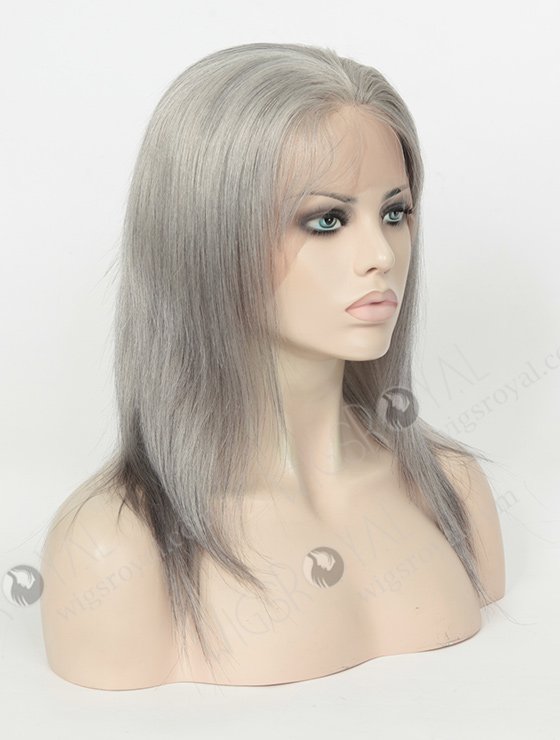 Grey Brazilian Hair Yaki Full Lace Wigs WR-LW-097-4067