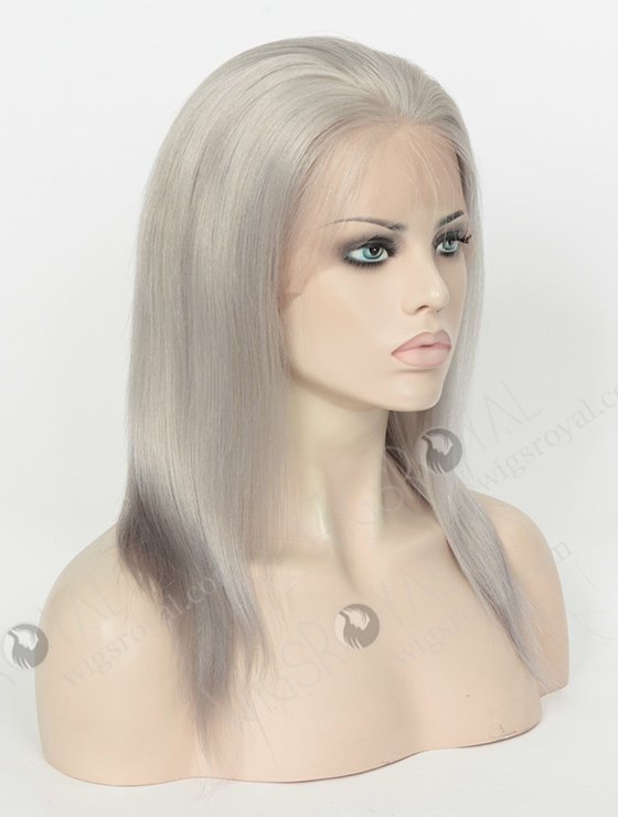 Yaki Grey Color Brazilian Virgin Hair Full Lace Wigs WR-LW-095-4035