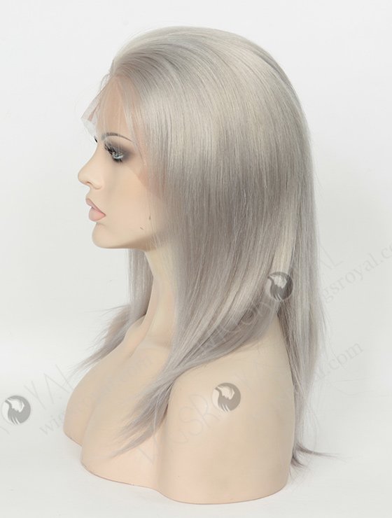 Yaki Grey Color Brazilian Virgin Hair Full Lace Wigs WR-LW-095-4038