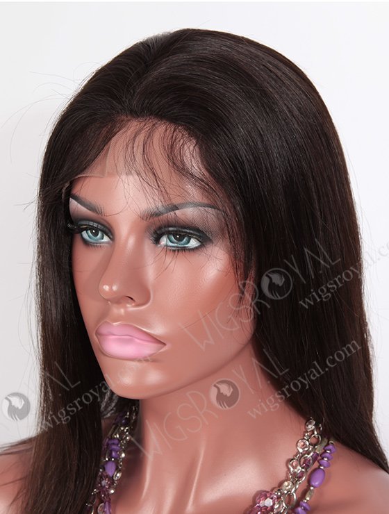 In Stock Malaysian Virgin Hair 16" Straight Natural Color Silk Top Full Lace Wig STW-303-3925