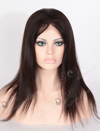 In Stock Malaysian Virgin Hair 16" Straight Natural Color Silk Top Full Lace Wig STW-301