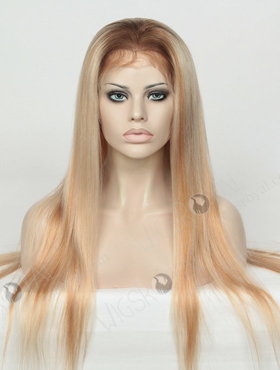 Long Blonde European Virgin Hair Full Lace Wigs WR-LW-098-4079
