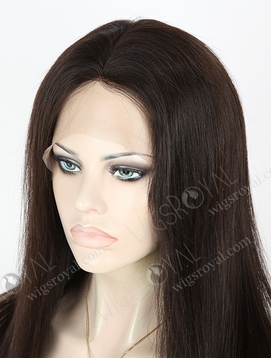In Stock Malaysian Virgin Hair 18" Straight Natural Color Silk Top Full Lace Wig STW-302-3964