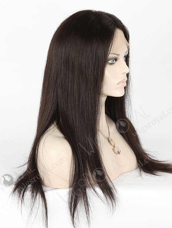 In Stock Malaysian Virgin Hair 18" Straight Natural Color Silk Top Full Lace Wig STW-302-3966