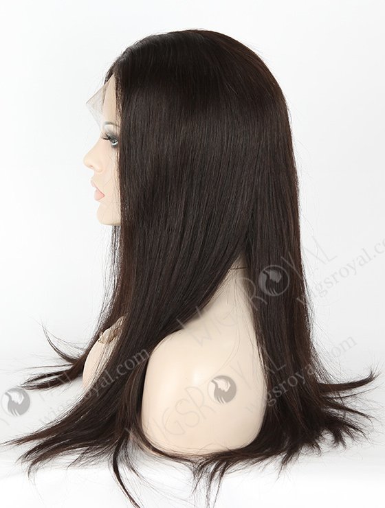 In Stock Malaysian Virgin Hair 18" Straight Natural Color Silk Top Full Lace Wig STW-302-3968