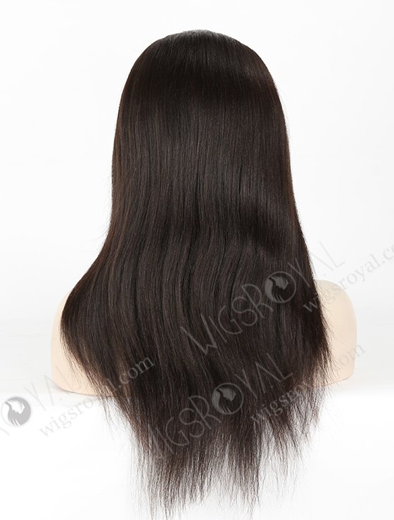 In Stock Malaysian Virgin Hair 16" Light Yaki Natural Color Silk Top Full Lace Wig STW-314-3905