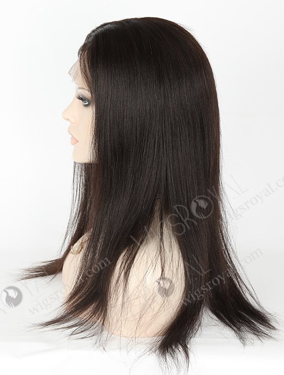 In Stock Malaysian Virgin Hair 16" Light Yaki Natural Color Silk Top Full Lace Wig STW-314-3902