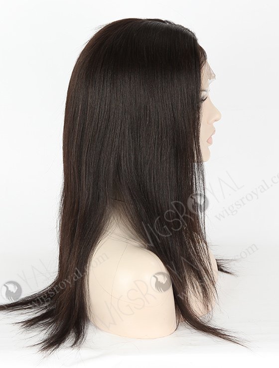 In Stock Malaysian Virgin Hair 16" Light Yaki Natural Color Silk Top Full Lace Wig STW-314-3903