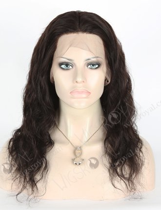 In Stock Malaysian Virgin Hair 16" Natural Straight Natural Color Silk Top Full Lace Wig STW-304