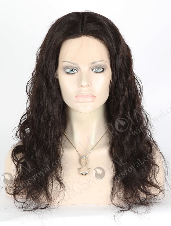 In Stock Malaysian Virgin Hair 18" Natural Straight Natural Color Silk Top Full Lace Wig STW-320-4010