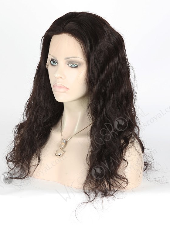 In Stock Malaysian Virgin Hair 18" Natural Straight Natural Color Silk Top Full Lace Wig STW-320-4013