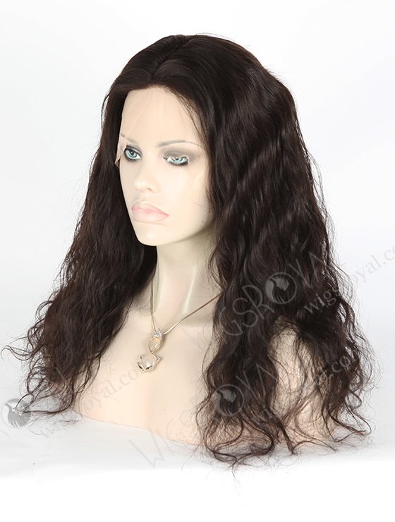 In Stock Malaysian Virgin Hair 18" Natural Straight Natural Color Silk Top Full Lace Wig STW-320-4014