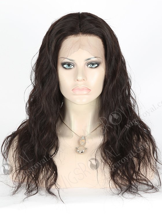 In Stock Malaysian Virgin Hair 18" Natural Straight Natural Color Silk Top Full Lace Wig STW-305