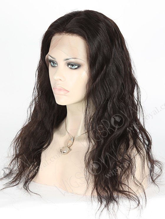In Stock Malaysian Virgin Hair 18" Natural Straight Natural Color Silk Top Full Lace Wig STW-311-3983