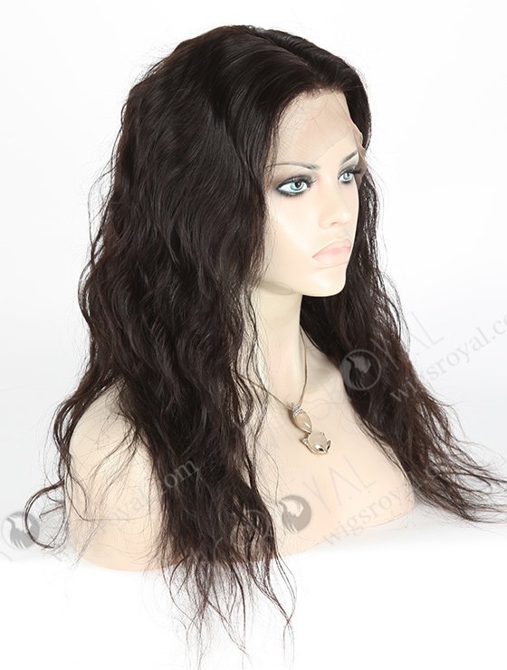 In Stock Malaysian Virgin Hair 18" Natural Straight Natural Color Silk Top Full Lace Wig STW-311-3988