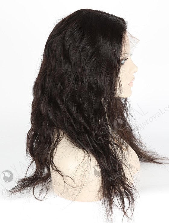 In Stock Malaysian Virgin Hair 18" Natural Straight Natural Color Silk Top Full Lace Wig STW-311-3985