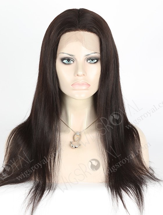 In Stock Indian Remy Hair 20" Straight Natural Color Silk Top Full Lace Wig STW-067-3839