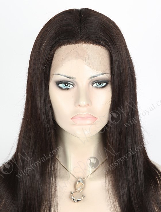 In Stock Indian Remy Hair 20" Straight Natural Color Silk Top Full Lace Wig STW-067-3840