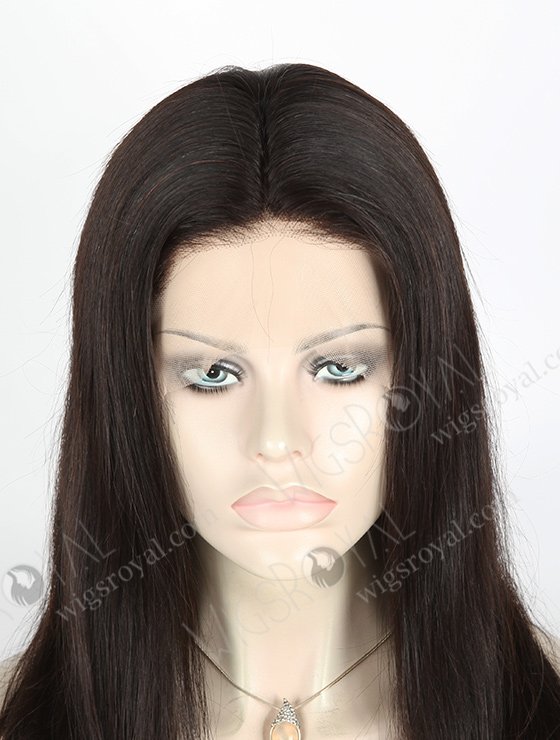 In Stock Malaysian Virgin Hair 18" Straight Natural Color Silk Top Full Lace Wig STW-319-3975