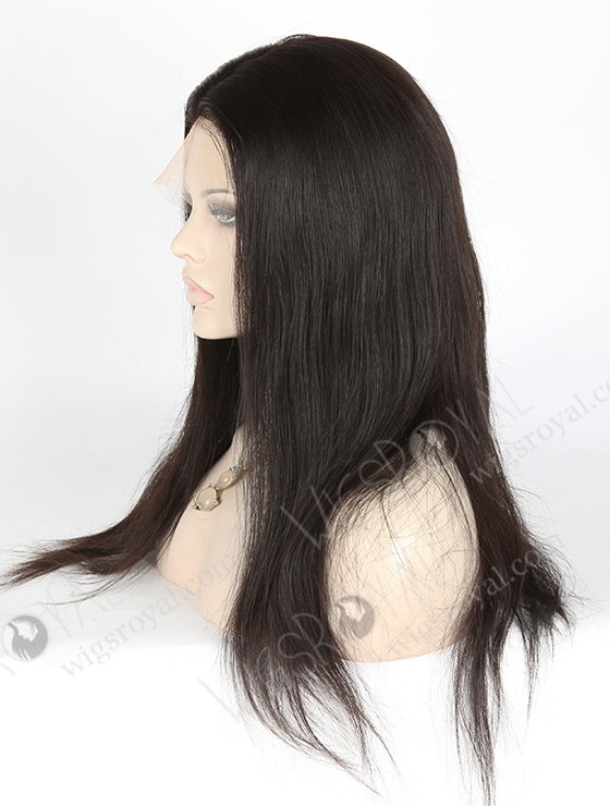 In Stock Malaysian Virgin Hair 18" Straight Natural Color Silk Top Full Lace Wig STW-319-3976