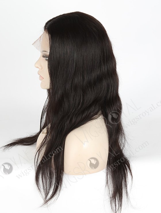 In Stock Indian Remy Hair 18" Straight Natural Color Silk Top Full Lace Wig STW-066-3806