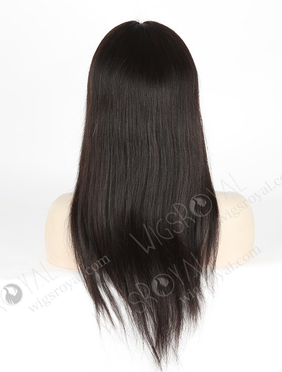In Stock Indian Remy Hair 18" Light Yaki Natural Color Silk Top Full Lace Wig STW-031-3817