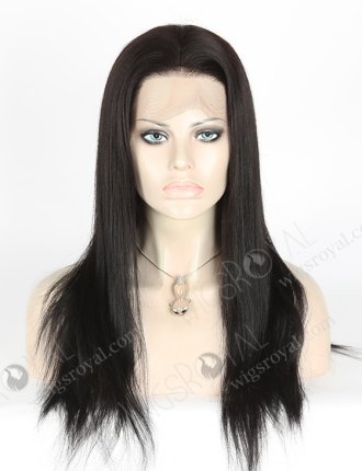 In Stock Indian Remy Hair 18" Light Yaki Color #1b Silk Top Full Lace Wig STW-039