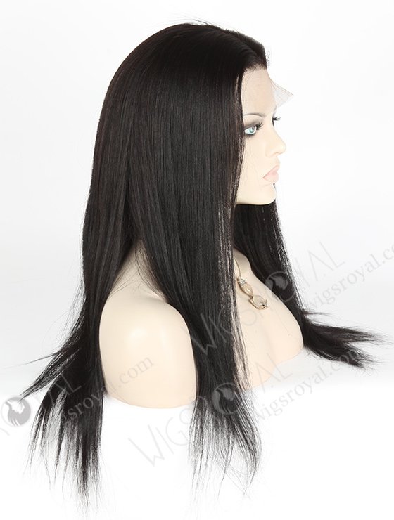 In Stock Indian Remy Hair 18" Light Yaki Color #1b Silk Top Full Lace Wig STW-039-3833