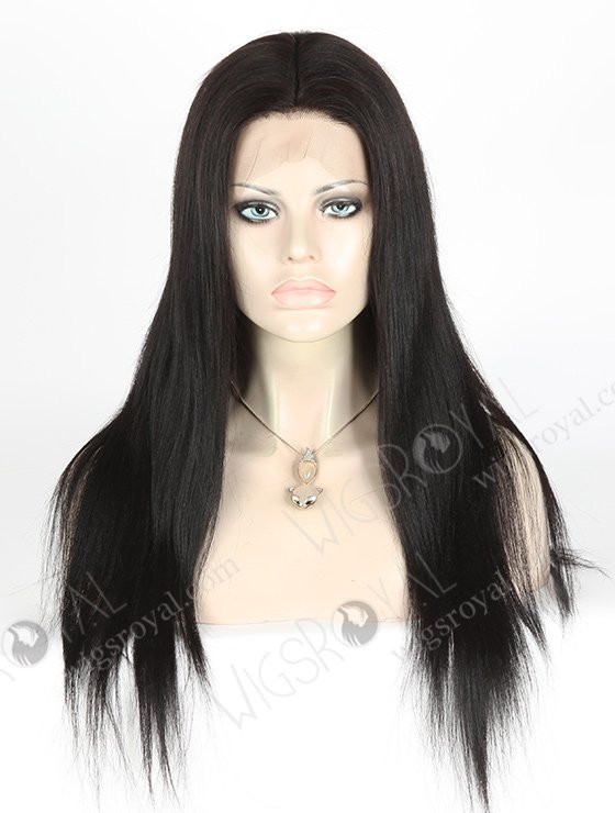 In Stock Indian Remy Hair 18" Light Yaki Color #1b Silk Top Full Lace Wig STW-038-3821