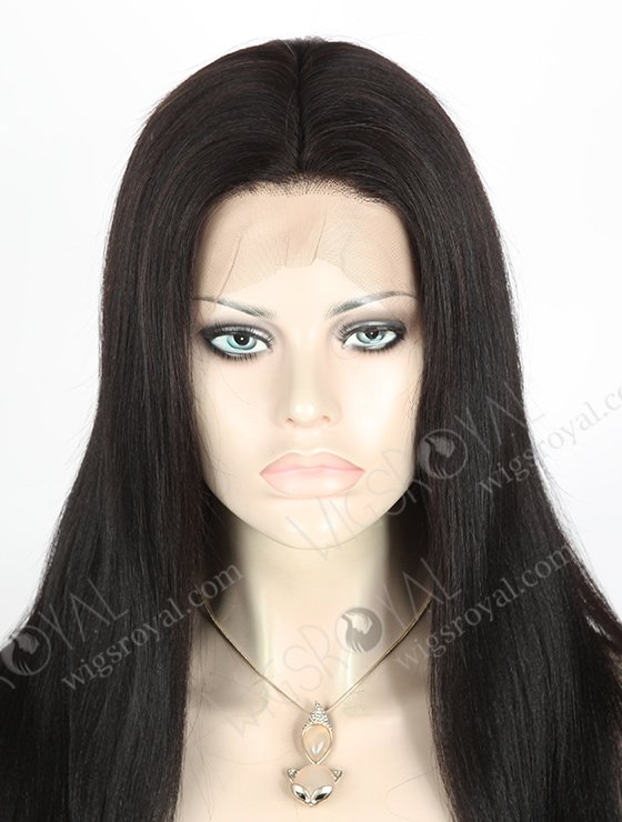 In Stock Indian Remy Hair 18" Light Yaki Color #1b Silk Top Full Lace Wig STW-038-3820